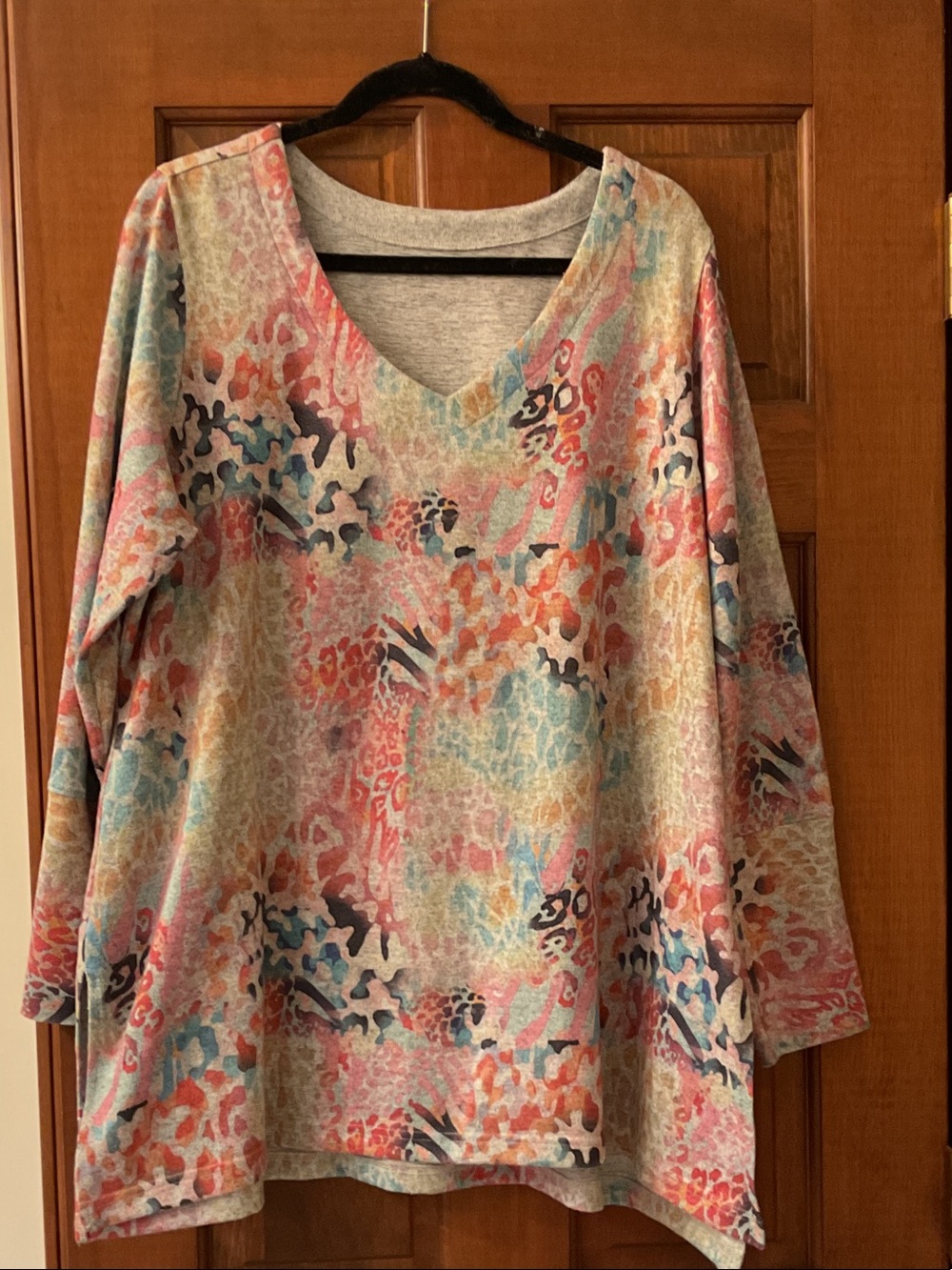 Soft Surroundings Multicolor V-Neck Tunic Top